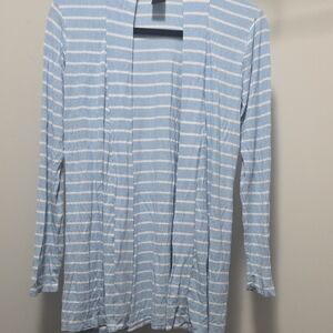 Light Blue Striped Women's Cardigan